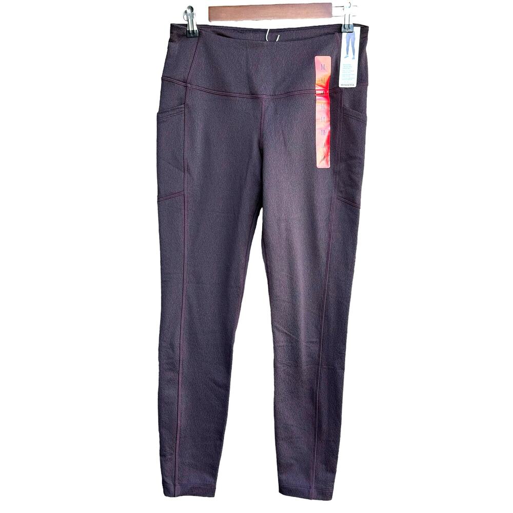 Mondetta Leggings L India Ink Brushed Jacquard Performance Yoga Pants NWT